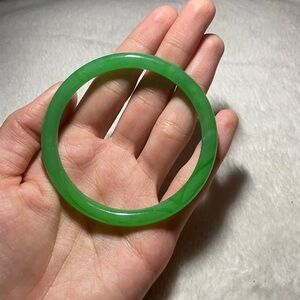 Green Jade Bangle Bracelet